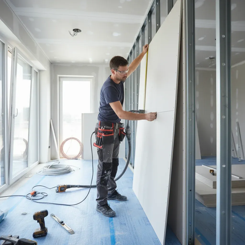 Instalación rápida y limpia de yeso laminado