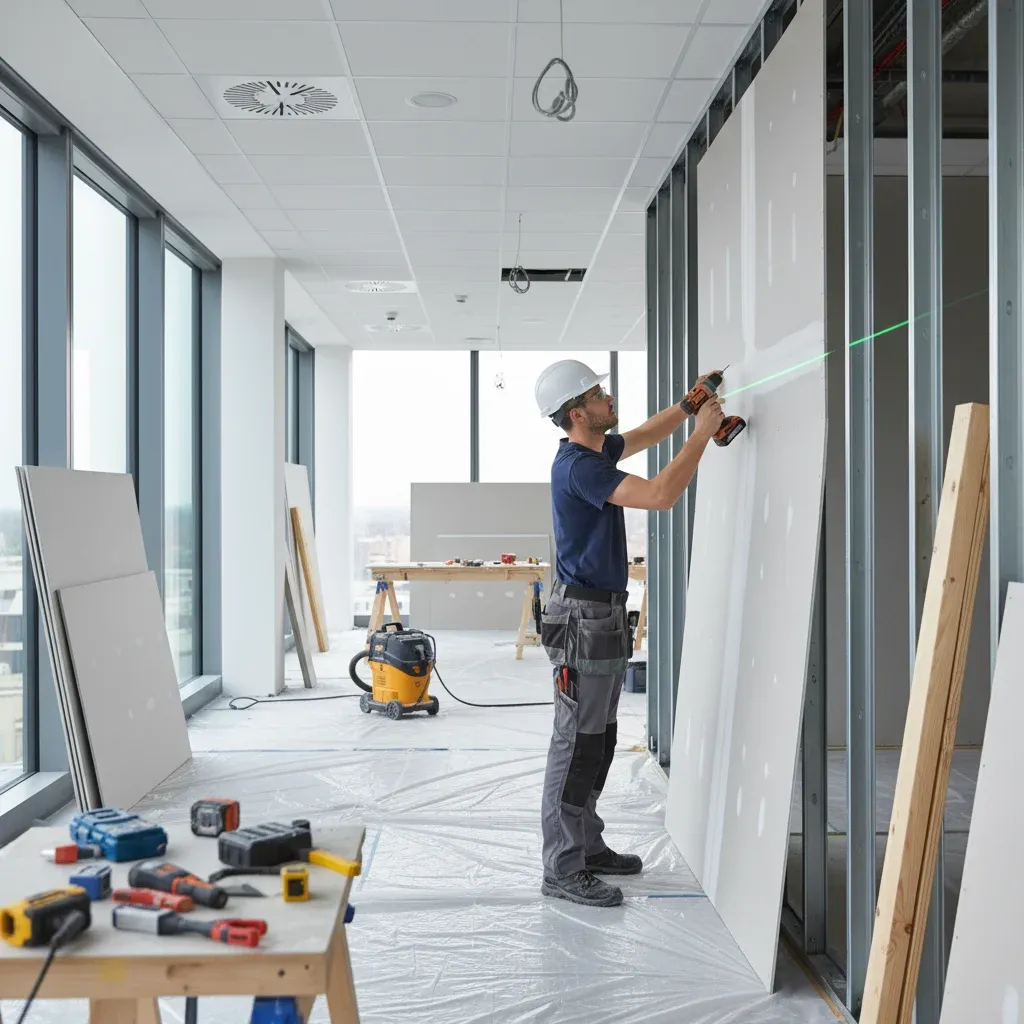 Tabiques de yeso laminado modernos en Girona