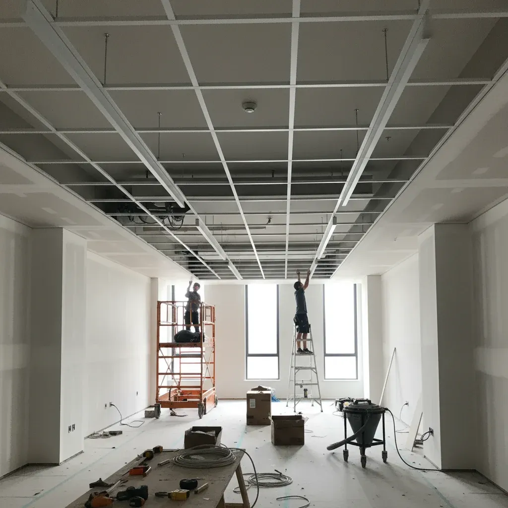 Falsos techos de yeso laminado modernos en Girona