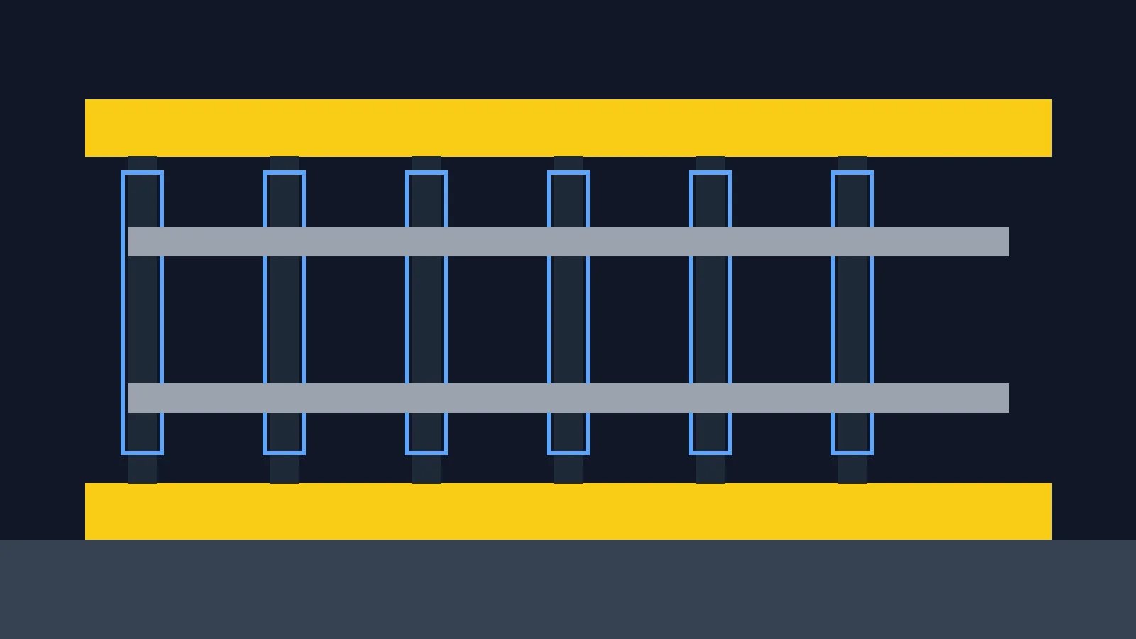 Detalle ilustrativo de maestras y horquillas de yeso laminado