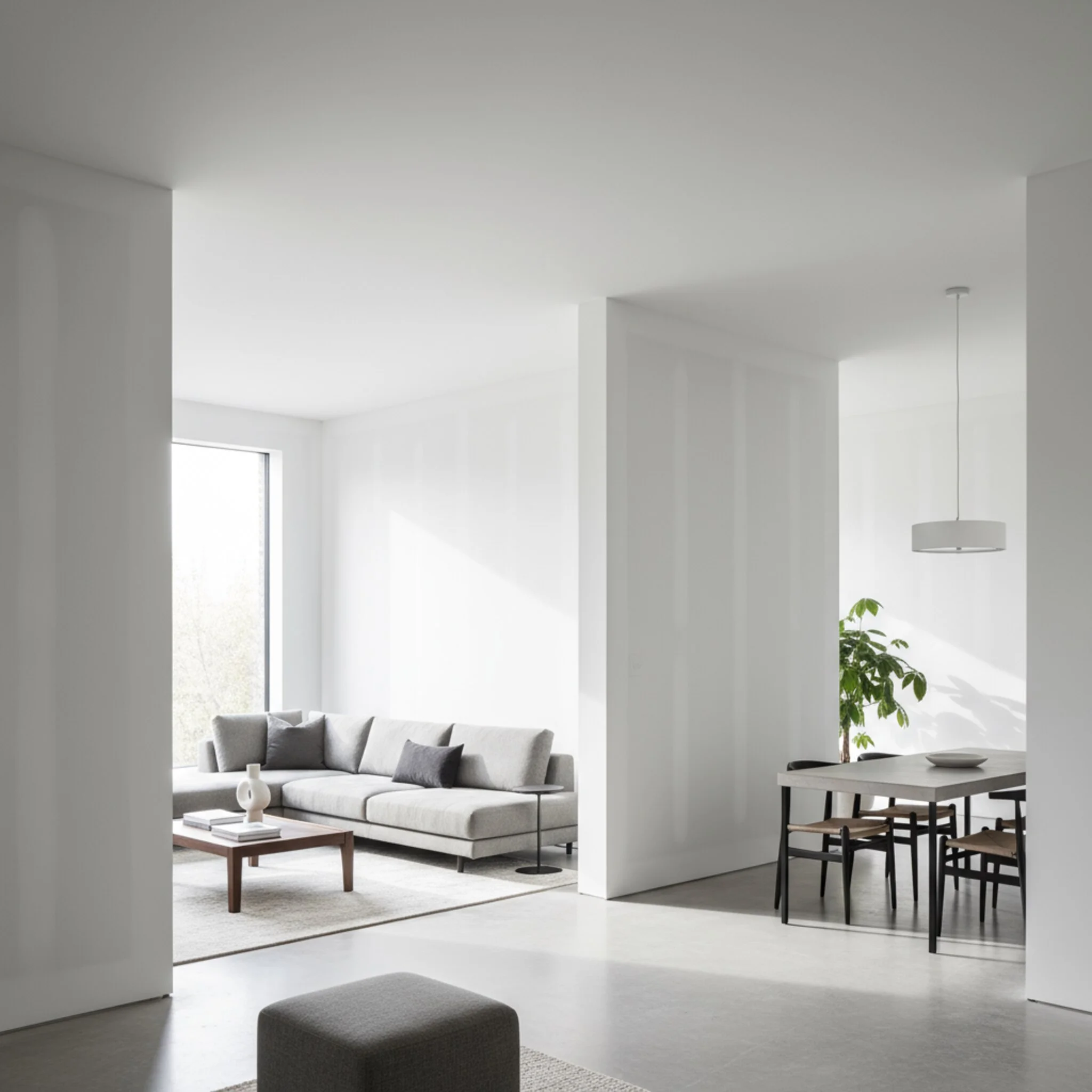 Finished interior with plasterboard - Professional result