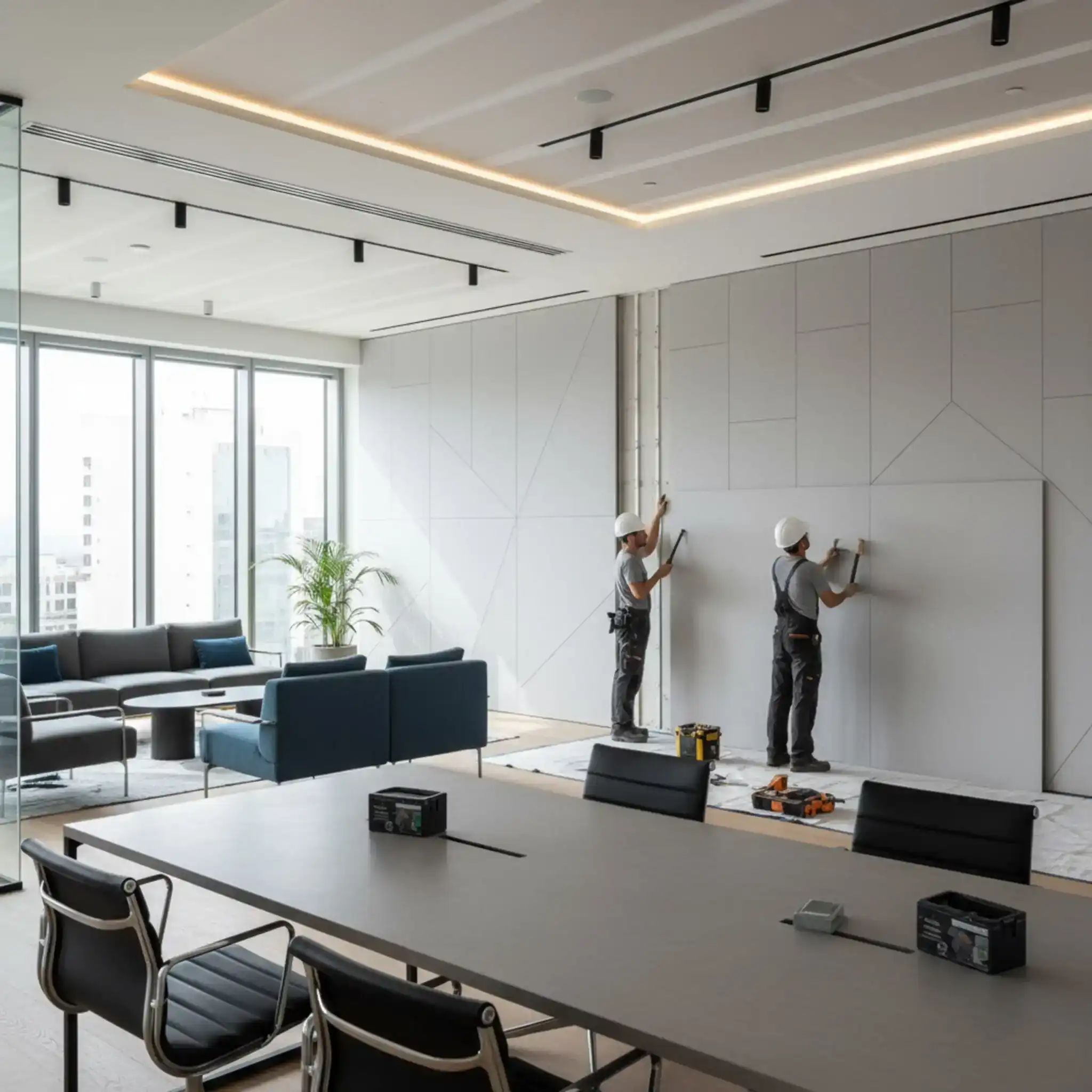 Office with acoustic insulation - Noise reduction