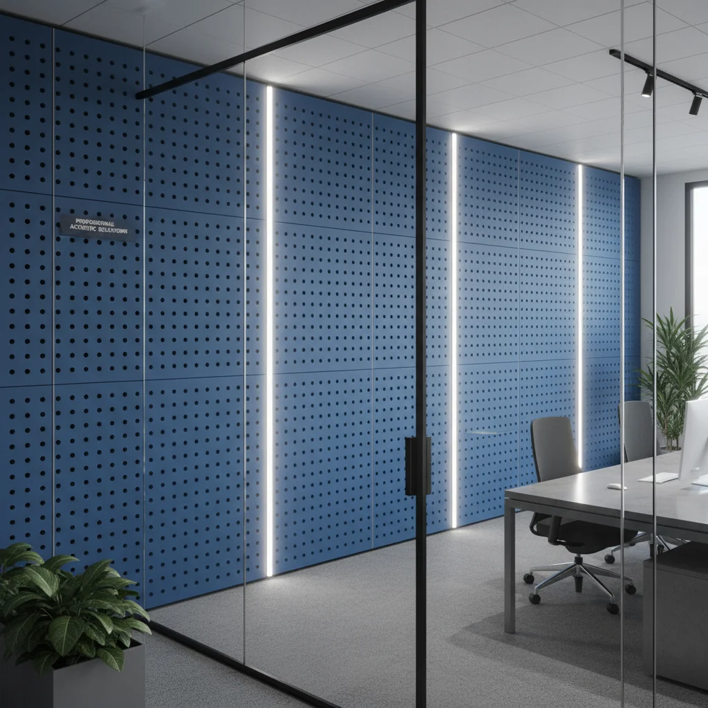 Placa acústica de yeso laminado