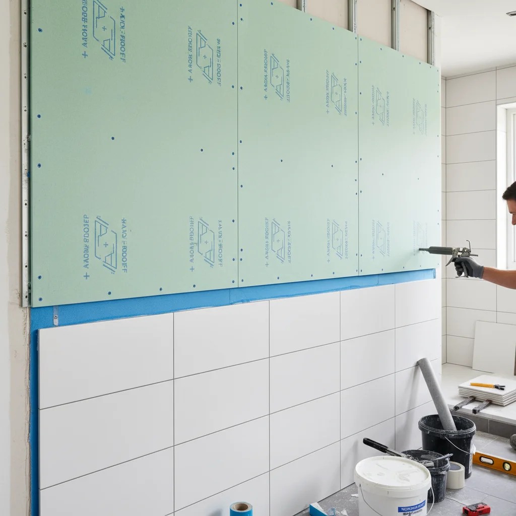 Placa antihumedad de yeso laminado