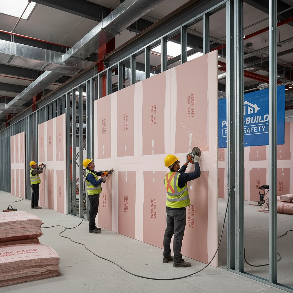 Placa ignífuga de yeso laminado